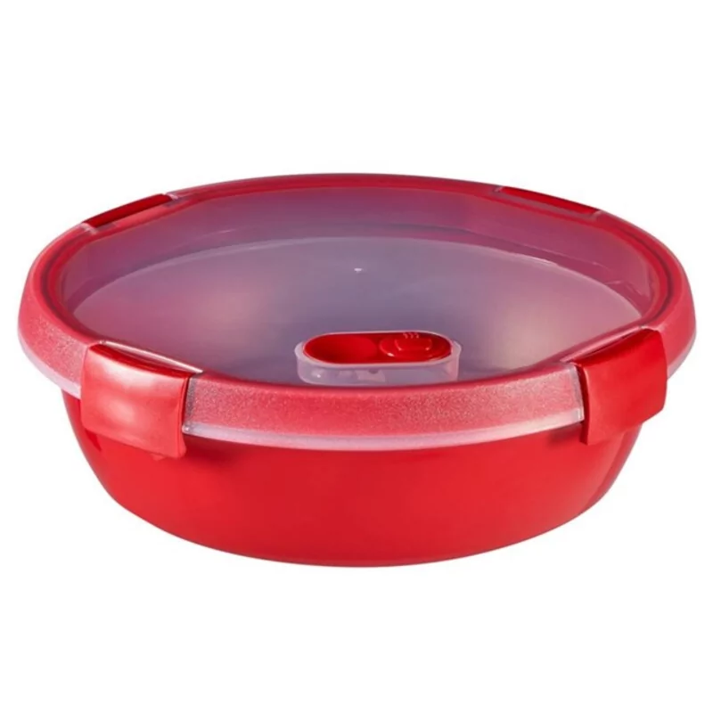 Microwave Smart ECO steamer 1.1Ltr. ROOD (Ø19x6.5cm) incl. steaming tray