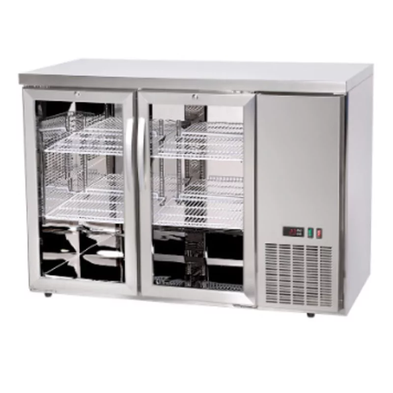 Bar koelwerkbank, glazen deuren