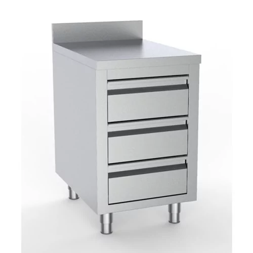 Kast + 3 laden + achteropstand (l)500x(d)700mm