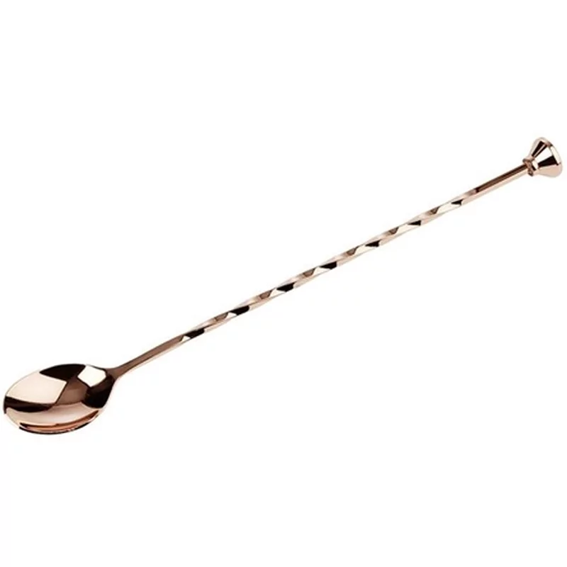 Bar/Cocktaillepel gedraaid koper L270mm