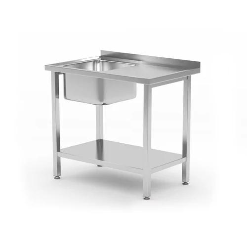 Spoeltafel met legplank, met bouten