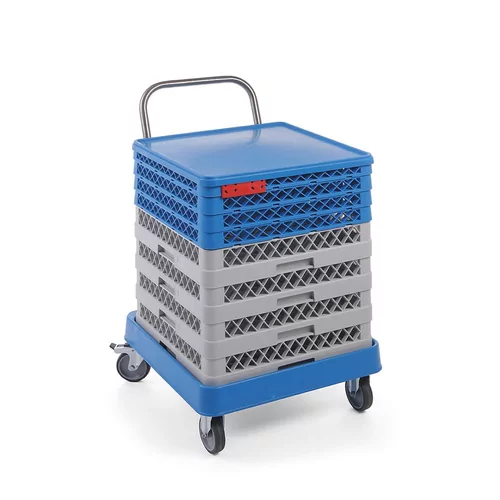 Trolley voor vaatwaskorven met handvat