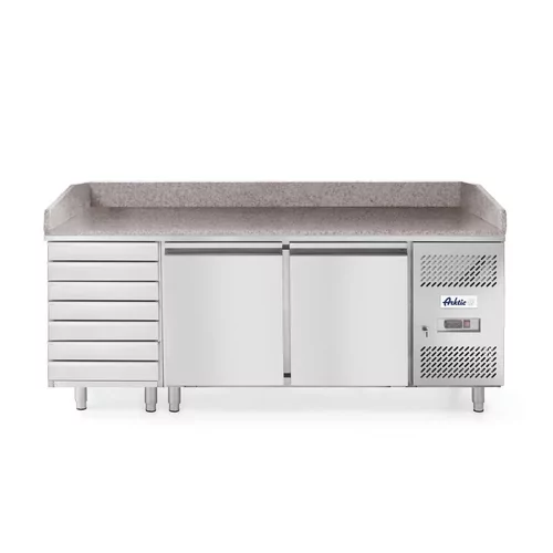 Pizzawerkbank met 2 deuren en 7 lades 280L