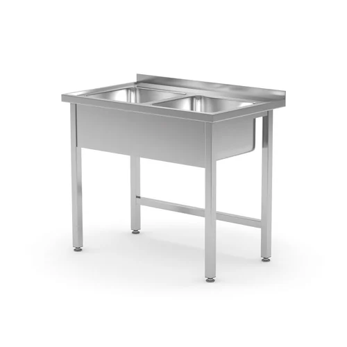 Tafel met 2 spoelbakken – gelast