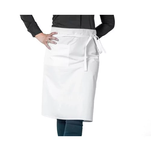 Basic voorbindschort 100% katoen L50xB100cm wit