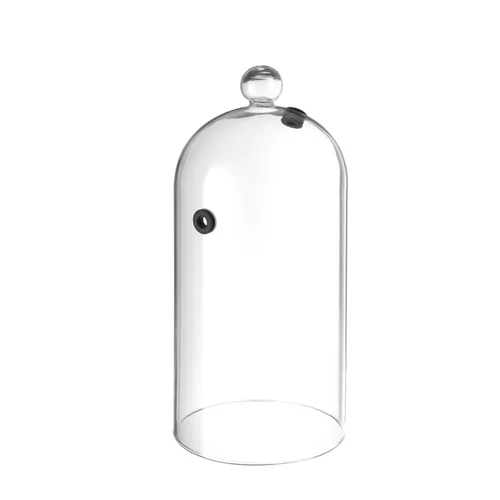 Glazen stolp met ventilatieopening
