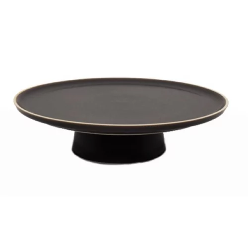 Atlas black presentatie schotel op voet D270xH70mm