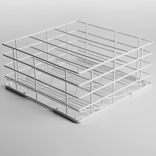Mand 40x40 voor glazen Ø8.5cm (4 vakken Rilsan)