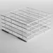 Mand 38.5x38.5cm voor glazen Ø8.5cm (4 vakken Rilsan)