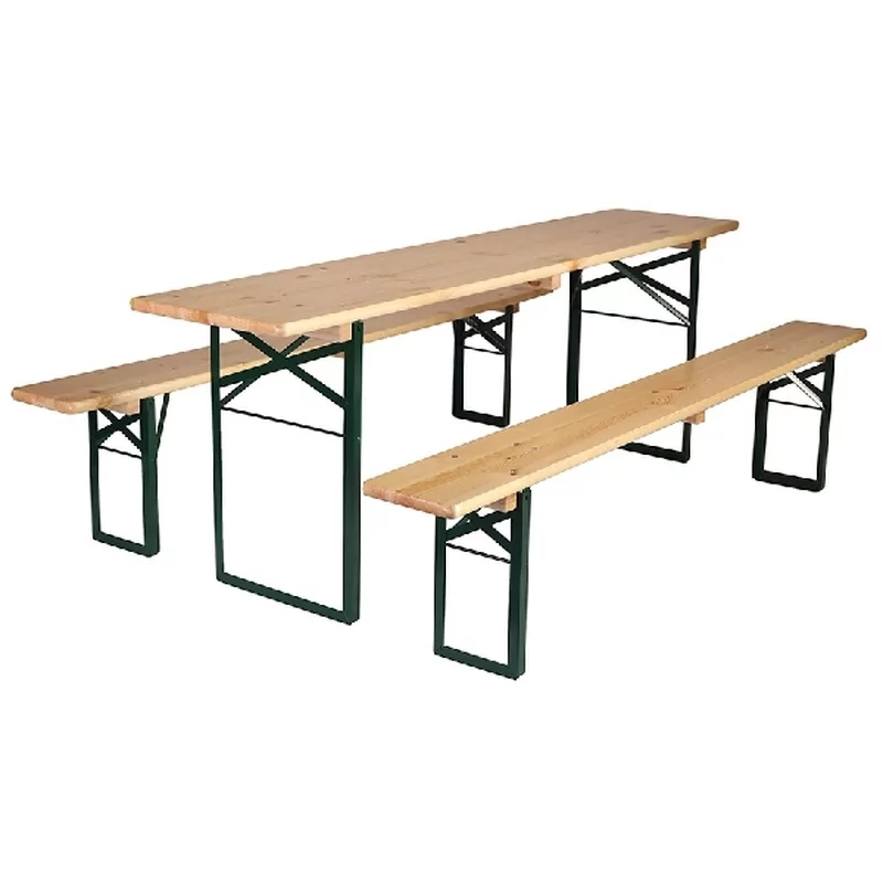 Biertafel met 2 zitbanken Heavy Duty 220x50cm 