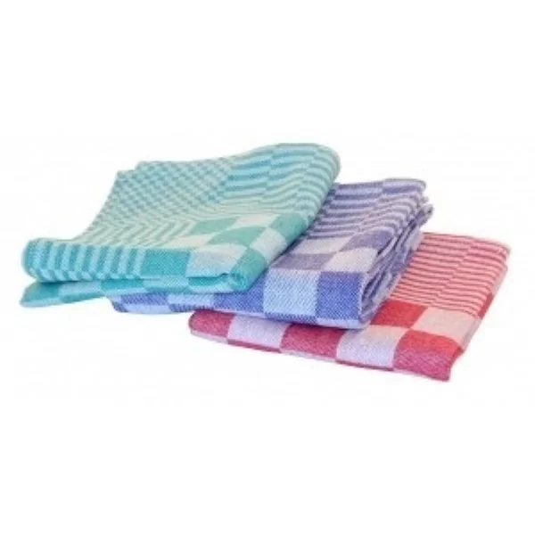 Keukenhanddoek blok/mineur 65x65cm 6st groen