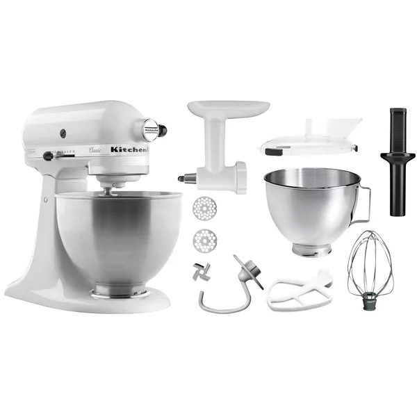 KitchenAid 5K45SSEWH, wit, 4,28L