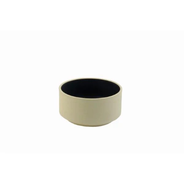 Atlas beige black bowl D120xH60mm 400ml