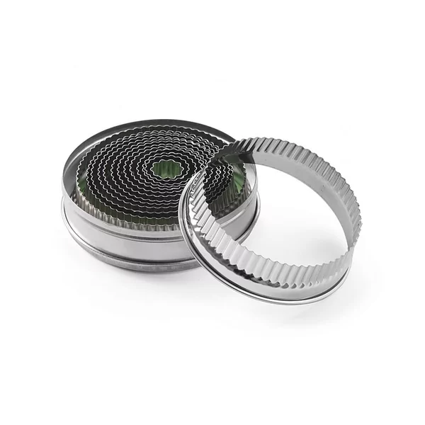 Uitsteekvorm 14-delige set Ø18-108 Gekartelde rand