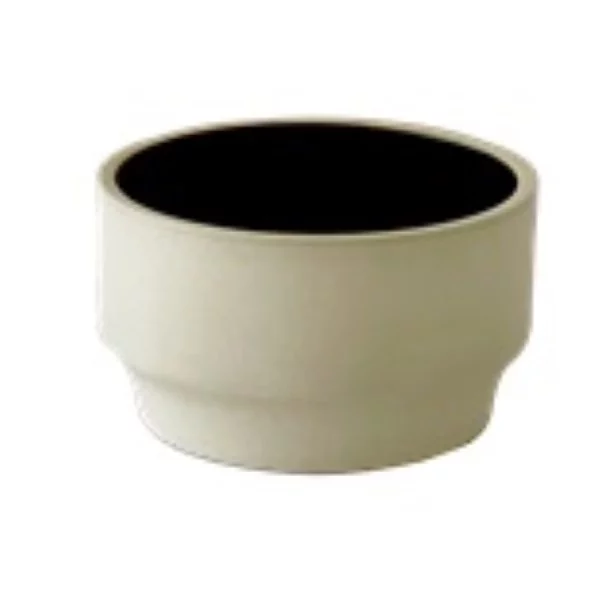Atlas beige black bowl D70xH40mm 80ml