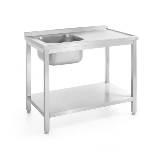 Enkele spoeltafel met schap