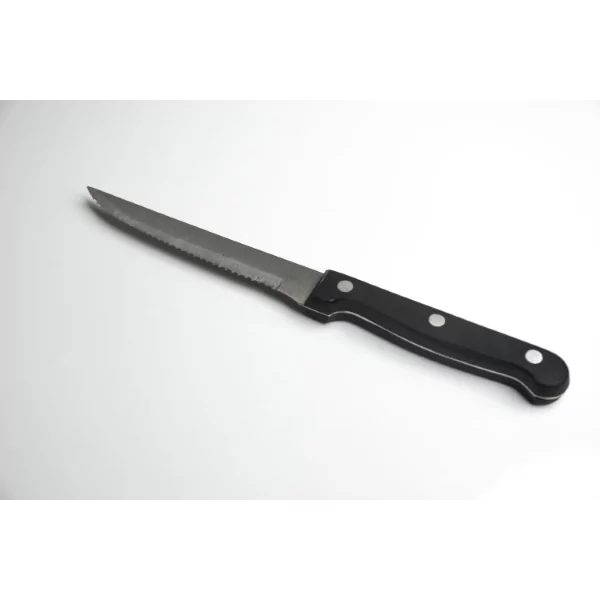 Pintinox steakmes handvat houtlook zwart L221mm