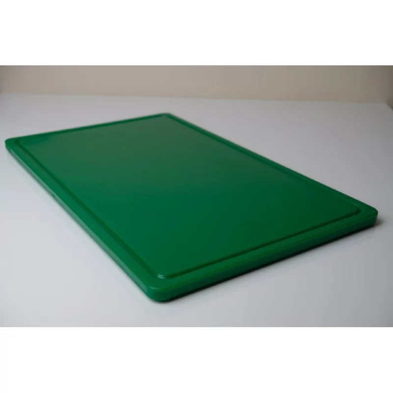 Snijplank HDPE met sapgeul groen L325xB265xH15mm