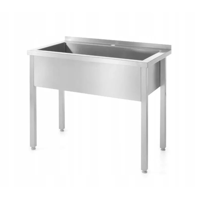 Enkele spoeltafel â?? gelast, diepte: 700 mm, wasbak: 300 mm.