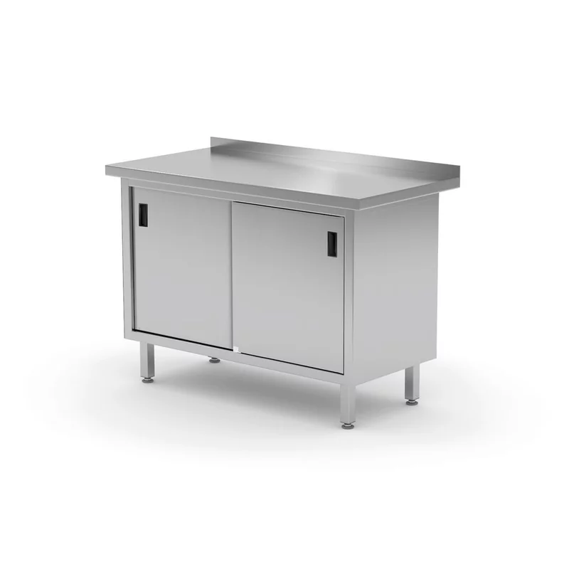 Wandwerktafel met kast - gelast