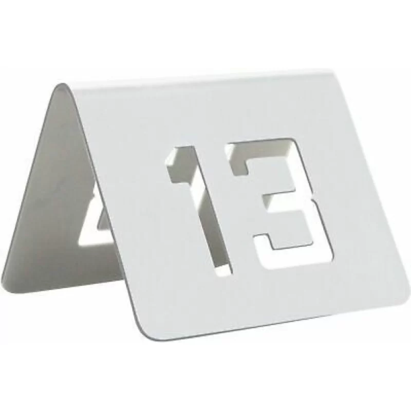 Tafelnummers inox L60xH50mm van 13 tot 24 L55xH40mm