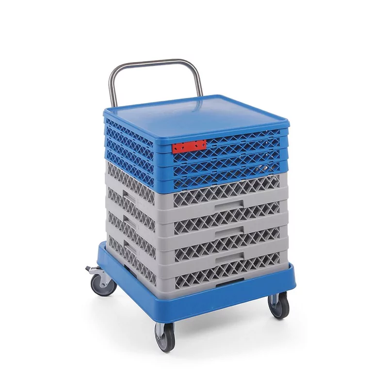 Trolley voor vaatwaskorven met handvat