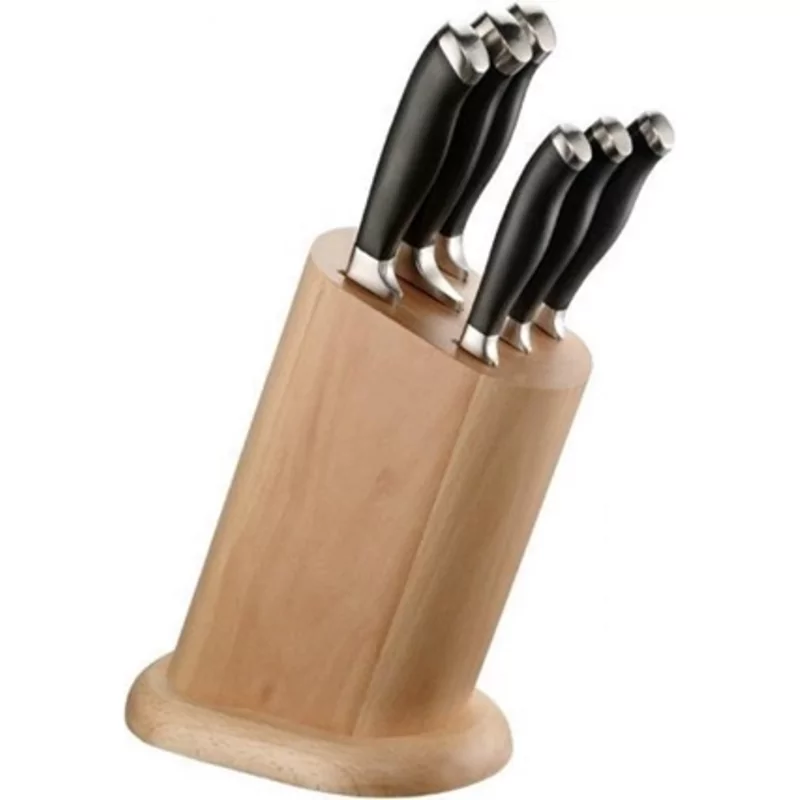 Pintinox messenblok met 6 messen L200mm