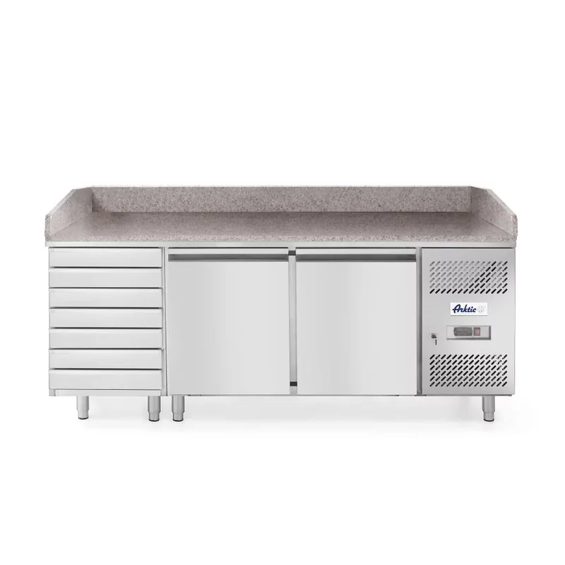 Pizzawerkbank met 2 deuren en 7 lades 280L