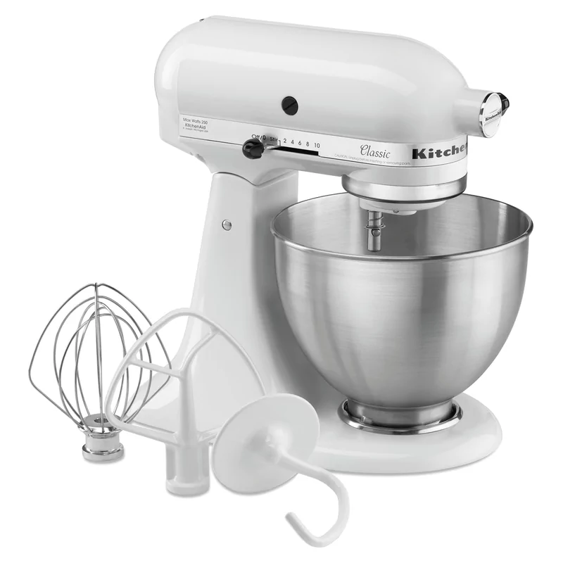 KitchenAid 5K45SSEWH, wit, 4,28L