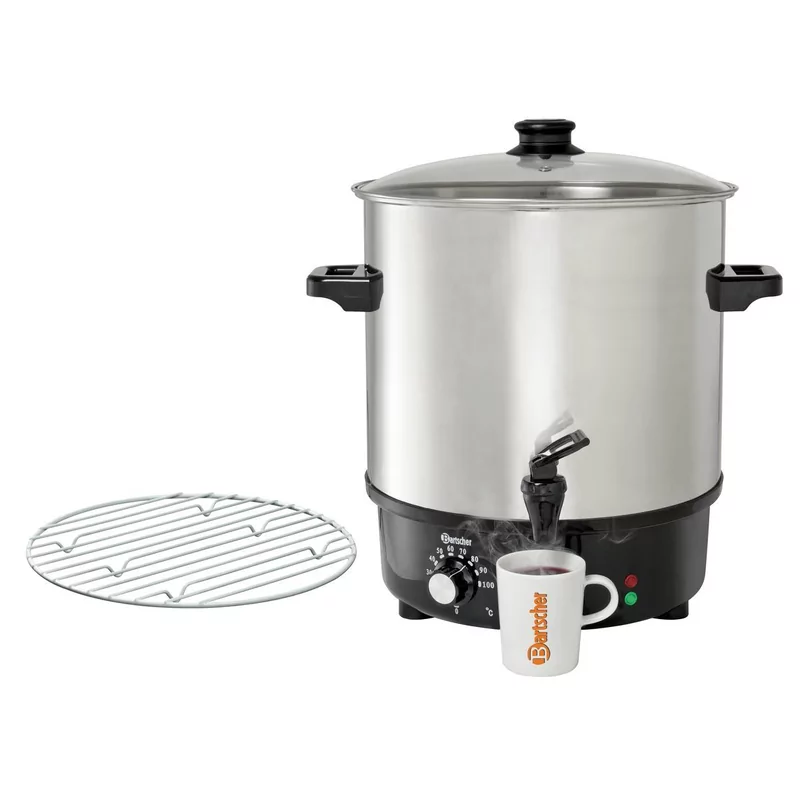 Glühweinpan, heetwaterpan 25L, CNS