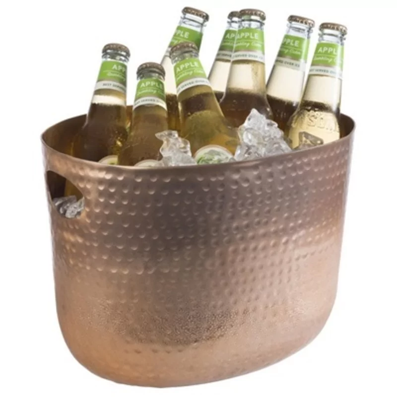 Champagne emmer koper hammered L300xB235xH230mm 7L