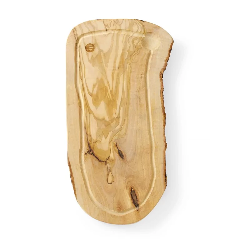 Serveerplank met groef 40cm, olijfhout