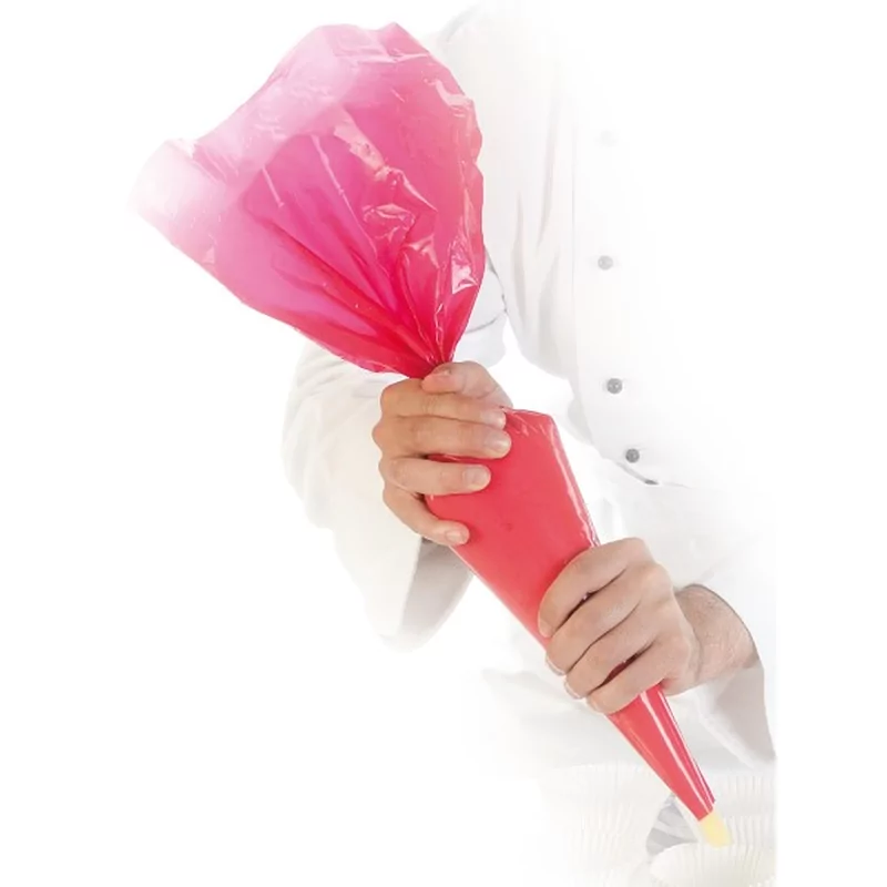 Spuitzakken op rol plastiek Red hot L590xB280mm 2,55L x74 st