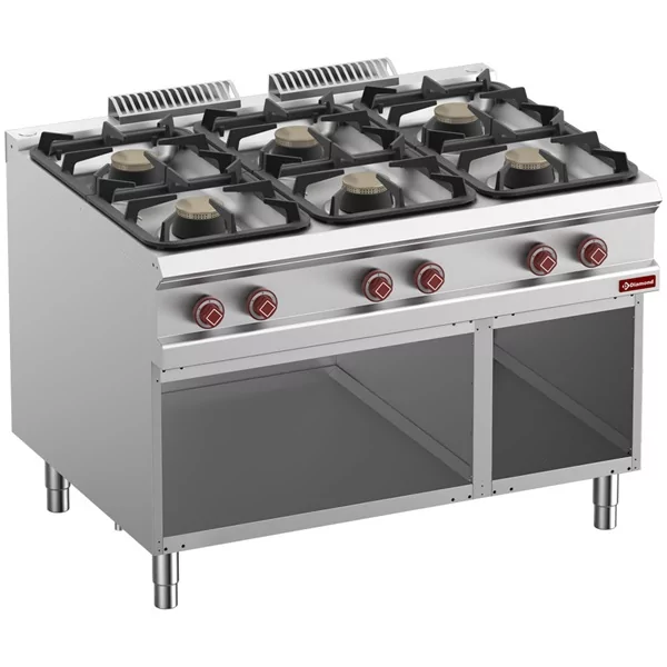 Optima 900 Gasfornuis 6 branders (met onderkast) 