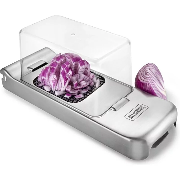 Alligator blokjes- en reepjessnijder inox (3,6,9mm messen incl.)