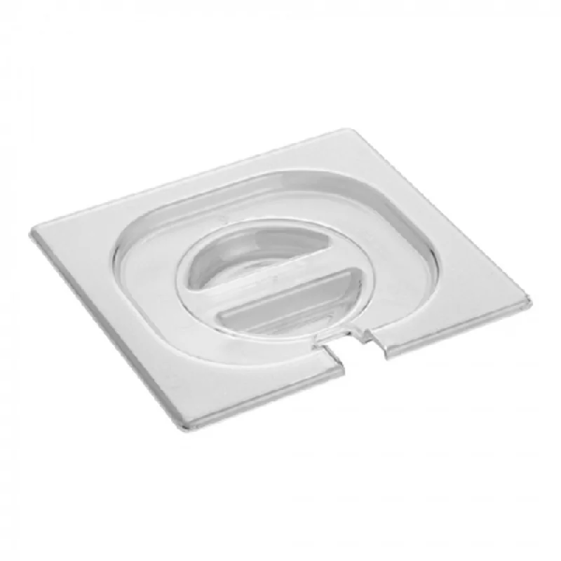 Deksel Gastronorm Polycarbonaat GN 1/6 + lepeluitsparing 