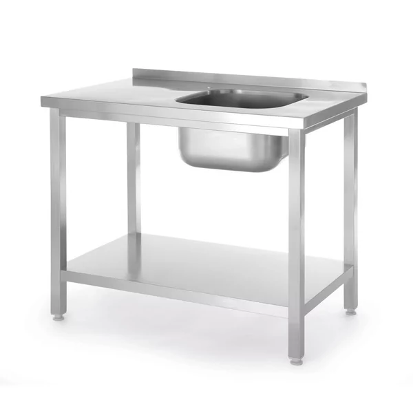 Spoeltafel met legplank, met bouten