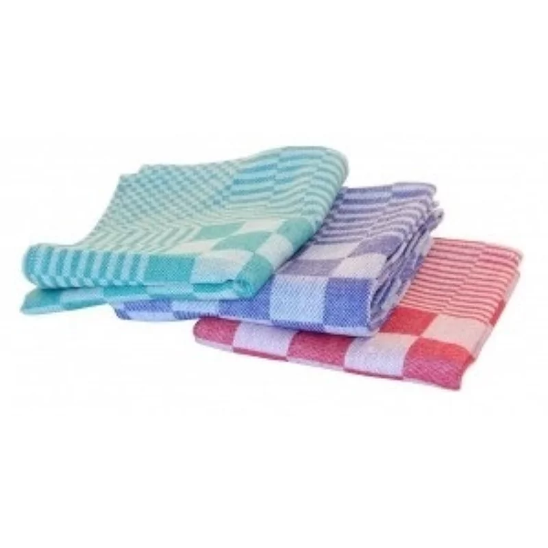 Keukenhanddoek blok/mineur 65x65cm 6st groen
