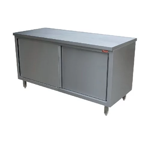 Kast RVS met schuifdeuren1000x(d)700x(h)880/900mm {Aisi441}