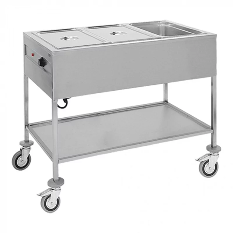 Bain Marie Wagen 3 x Gastronorm 1/1