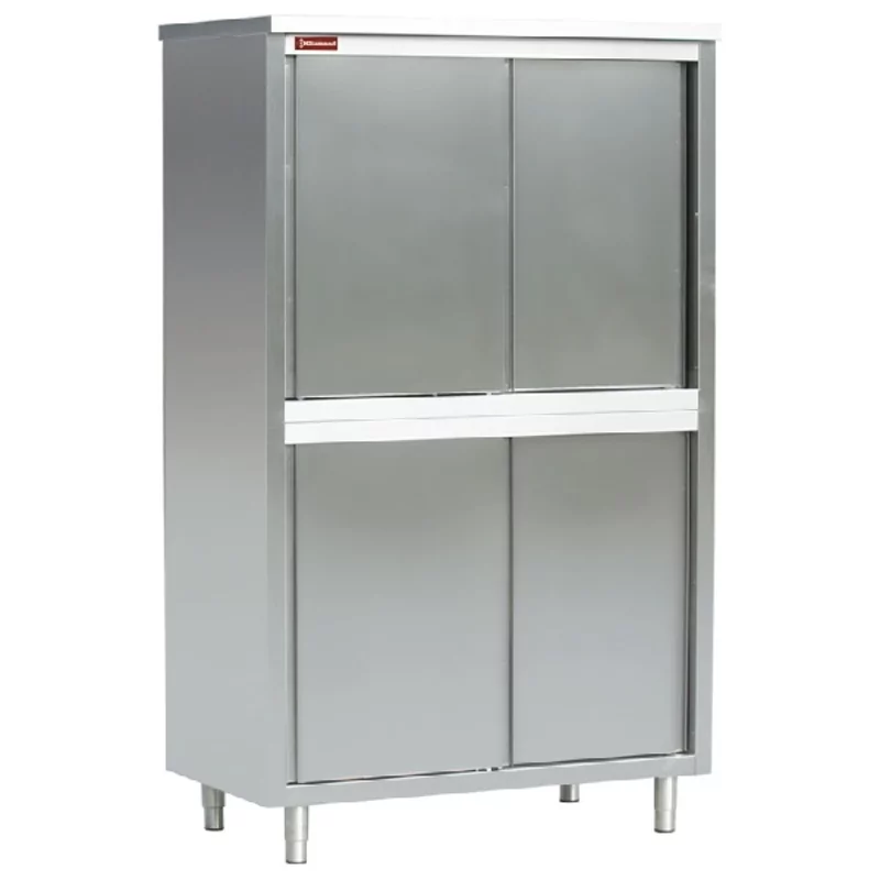 Kast RVS met schuifdeuren1200x(d)700x(h)2000mm {Aisi441}