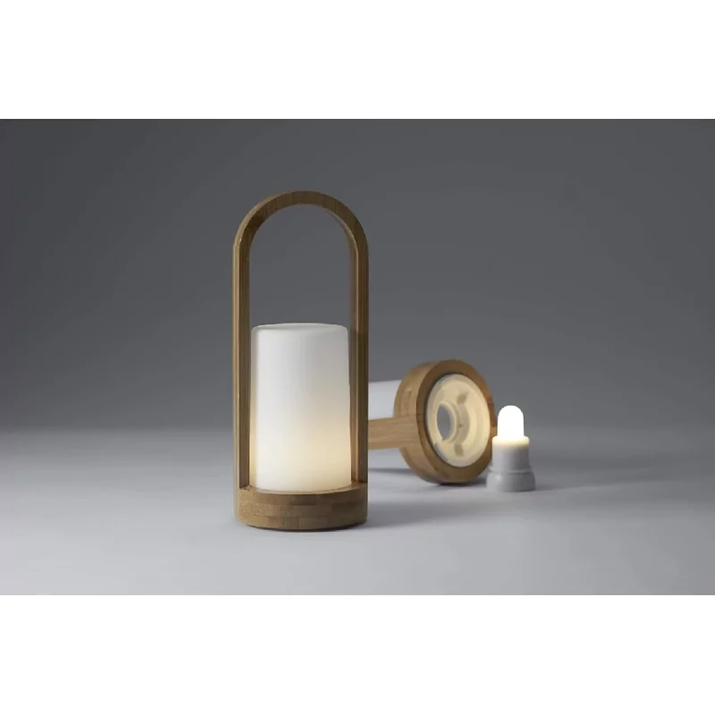 Duni Led houder Bamboo 24xØ10cm