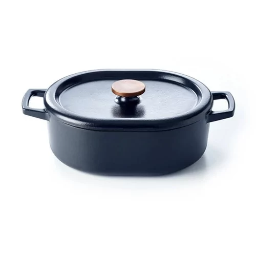 Beka Nori Kookpot/ovaal 5,5L Zwart/Gietijzer