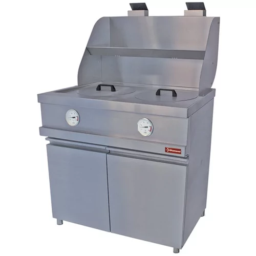Heavy Duty Gas Friteuse 2 ronde kuipen, mechanisch