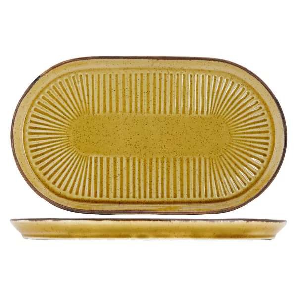 Solas mustard bord ovaal 28x16,5cm