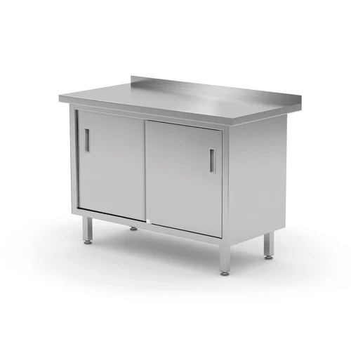Werkbank met schuifdeuren, geschroefd