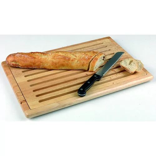 Broodsnijplank rubberwood met kruimelbak GN1/1 L530xB325xH20mm