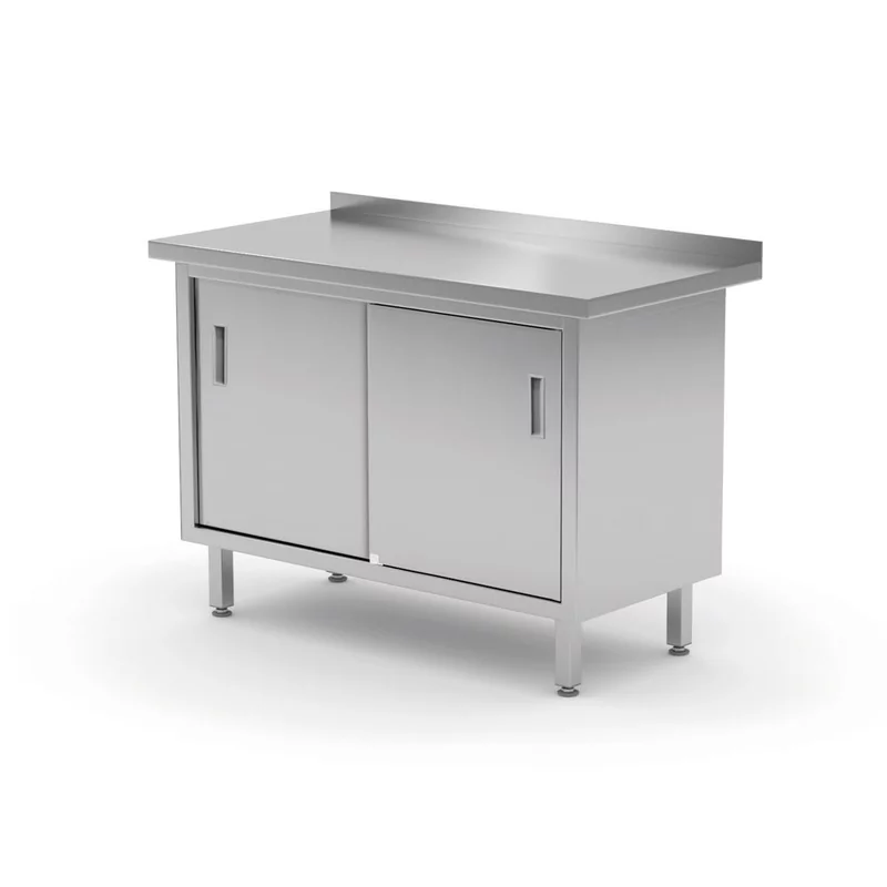 Werkbank met schuifdeuren, geschroefd