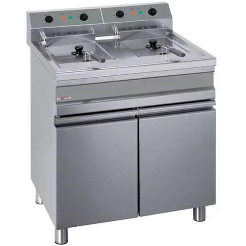 Diverso Elektrische Friteuse 2x14 Liter op kast