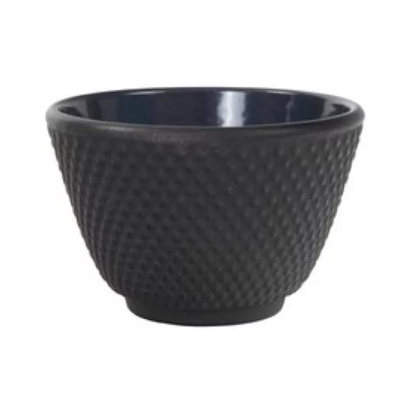 Theekopje gietijzer zwart binnenzijde geëmailleerd D80xH50mm 120ml